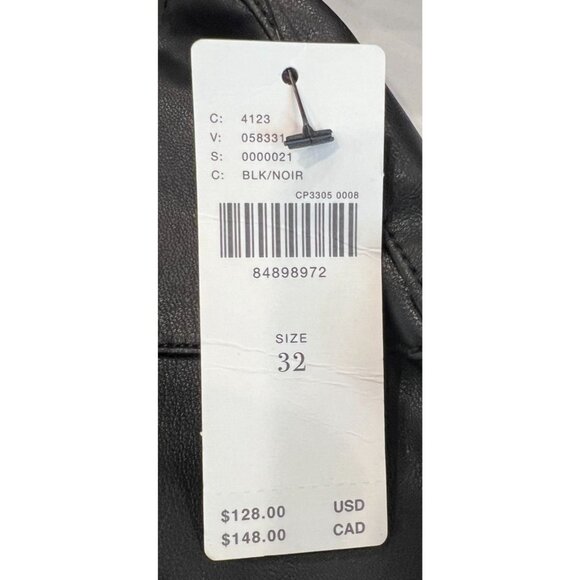 Anthropologie Pilcro Glasgow Faux Leather Skinny Pants Black Pull-On Size 32 NWT - Picture 14 of 14